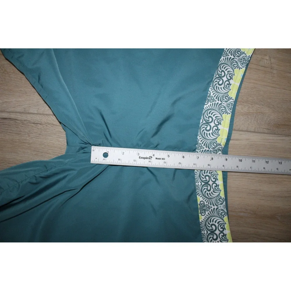 Carve Designs Womens Reversible Board Shorts Teal Floral Damask Size 16